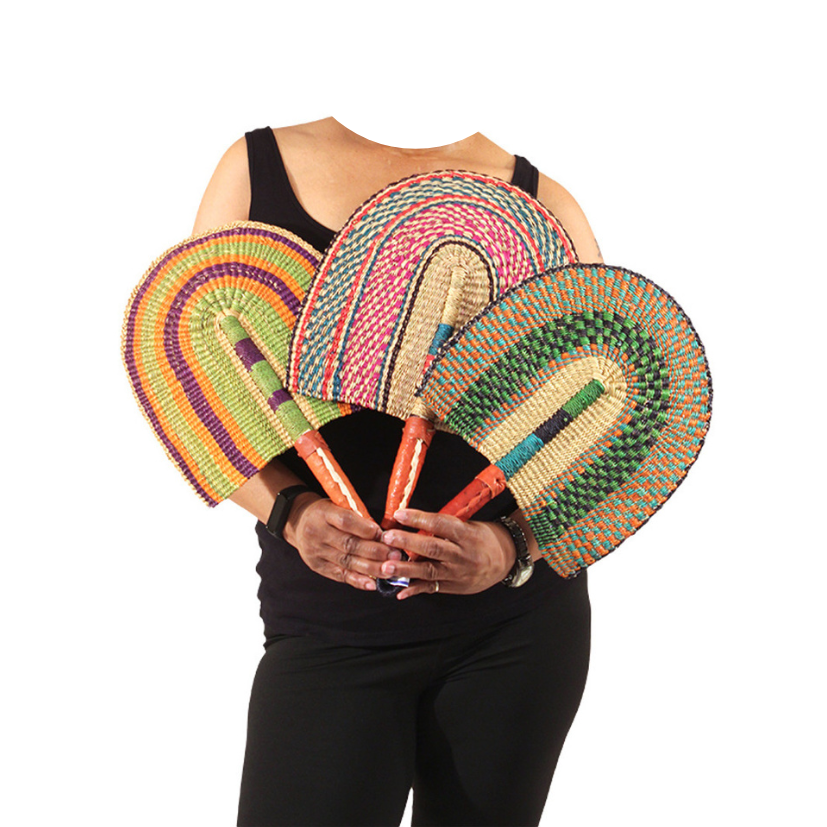 FAN: BURKINA FASO HAND WOVEN (0.38LBS) image 0